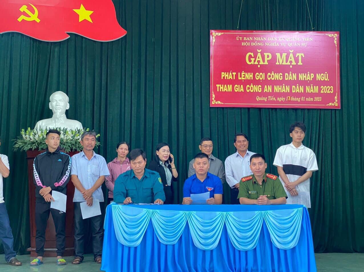 Gặp mặt phát lệnh công dân nhập ngũ, tham gia CAND năm 2023