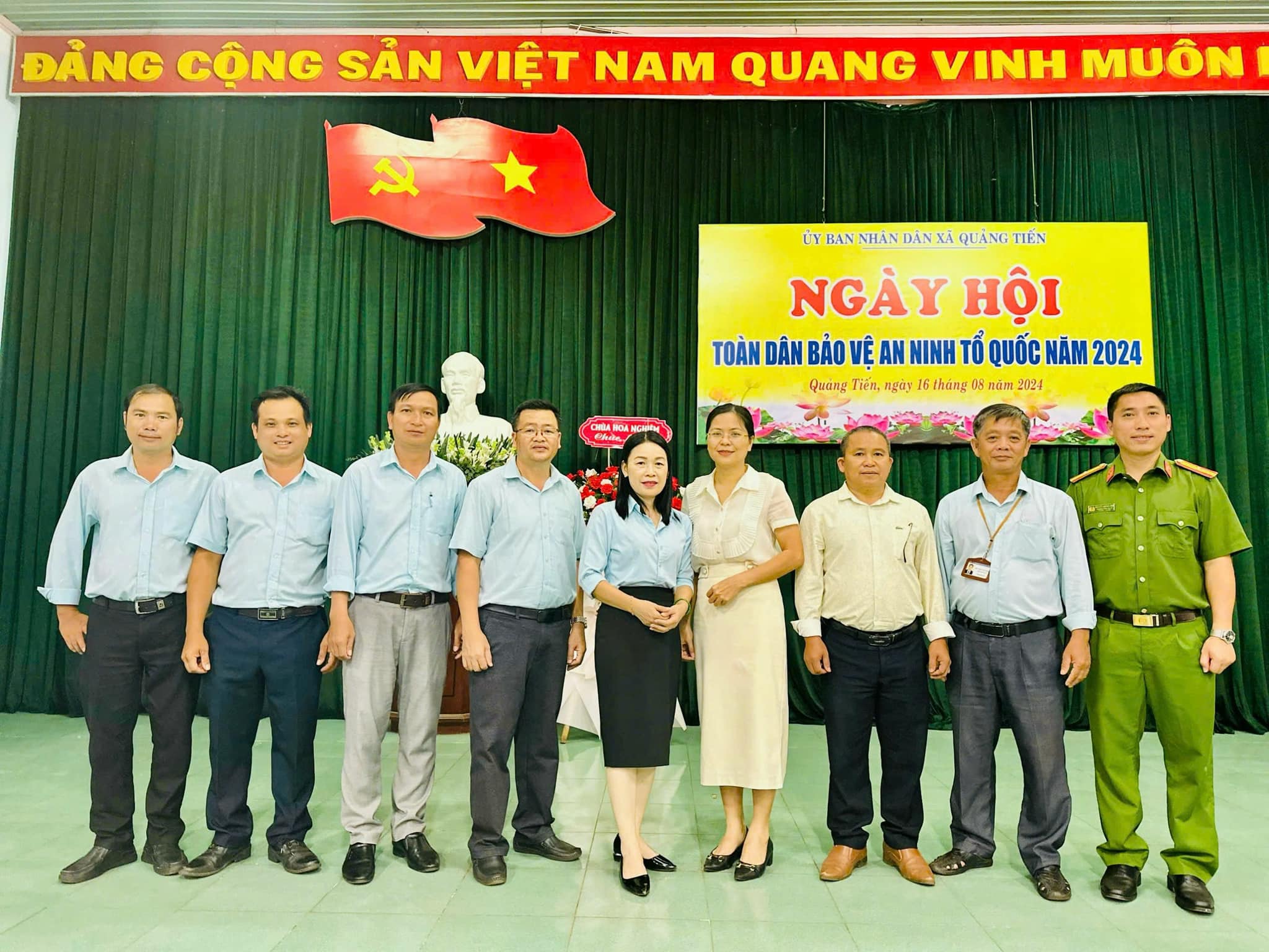 Tổ chức Ngày hội toàn dân bảo vệ An ninh Tổ quốc năm 2024 trên địa bàn xã Quảng Tiến.